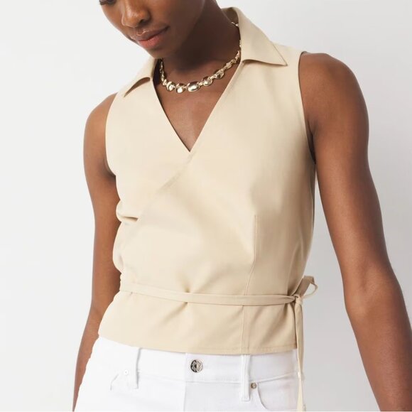 nwt WHITE HOUSE BLACK MARKET WRAP TIE VEST 6 SOOOO NICEEEE - Picture 1 of 3